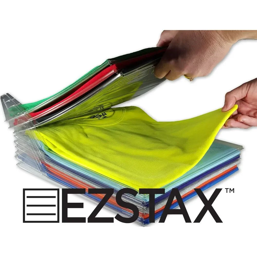 EZSTAX 18 PIECE CLOSET ORGANIZER CLEAR INTERLOCKING CLOTHING STACKERS NEVER USED
